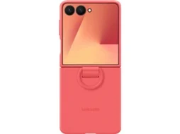 Capa de Silicone SAMSUNG com Anel Z FLIP7 (Vermelho)