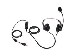 Mali fone de Ouvido Binaural para Escritório 3.5mm Usb com Ajuste de Volume e Mudo H360d 3.5 u901