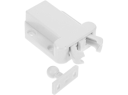 Conjunto De 4 Fechos Pressão Para Portas Armários, Em Abs Branco, Com