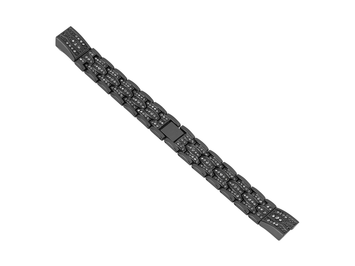Pulseira de Relógio Fitbit Alta, Material Metal com Diamantes Preto e Branco. EOOCOO