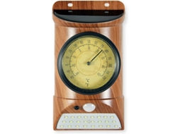 Lâmpada Solar Exterior 24 Led Sensor de Movimento Sensor de Escuridão Luz de Parede Sem Fio Termômetro Display de Temperatura C/F Decoraçã