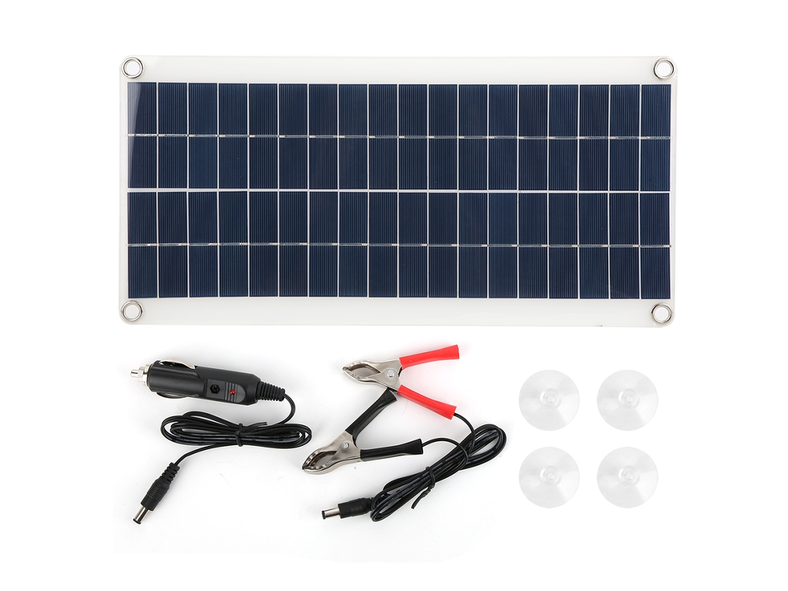 Painel Solar Policristalino de 18v 8w para Camping Ao Ar Livre, Portátil e Multifuncional BRILVIBERA
