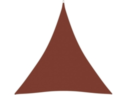 vidaXL Para-sol estilo vela tecido oxford triangular 3x3x3 m terracota