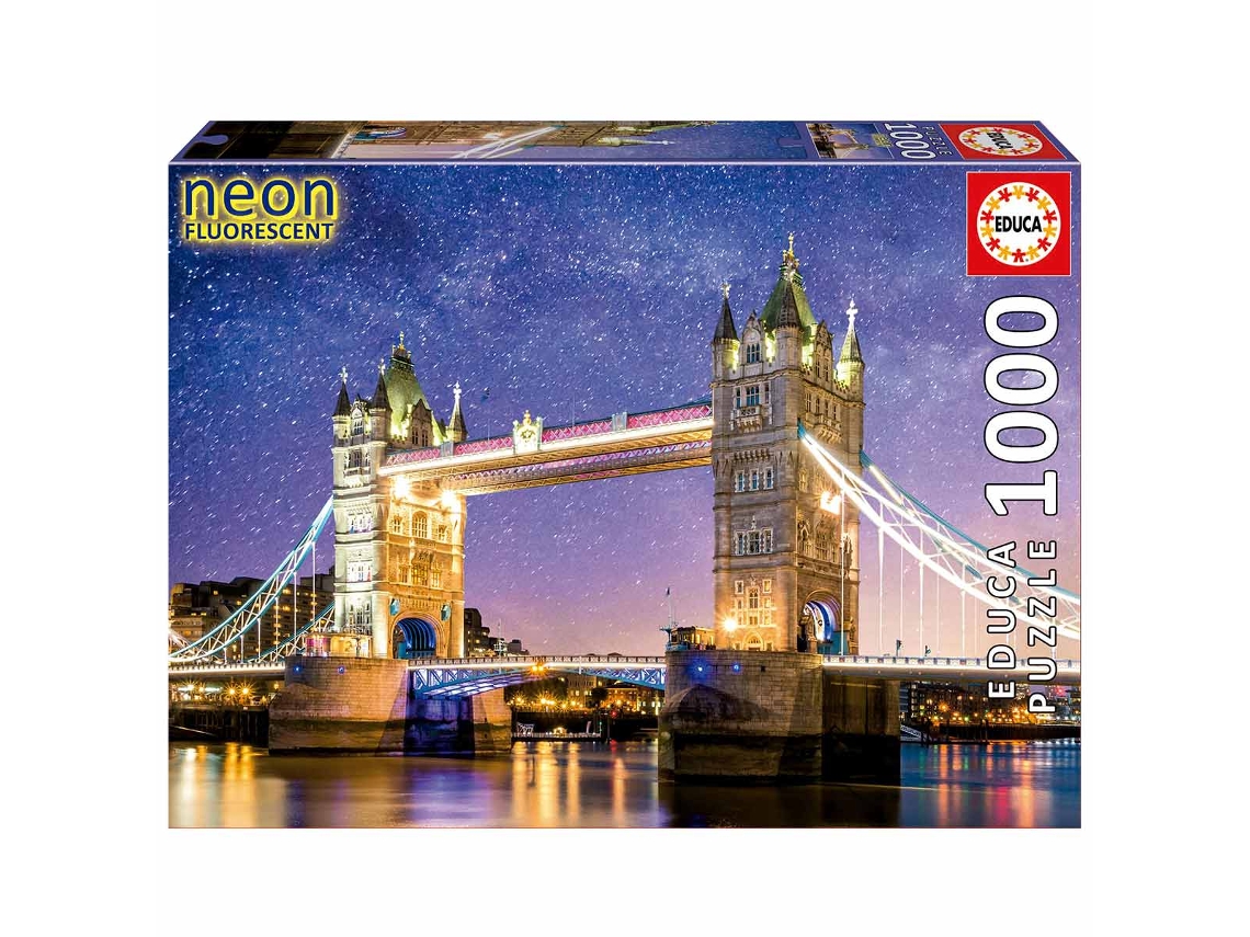 Puzzle EDUCA 1000 Pecas Neon Tower Bridge Londres 19930
