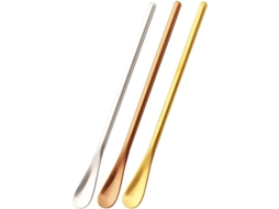Ouro, Prata, Ouro Rosa Conjunto De 3 Colheres De Mistura De Aço Insuficiente Paquera, Café, Chá Gelado, Casa, Mesa, Bar, Festa Slowmoose