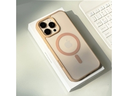 Capa Magnética Transparente Dourada Do Deserto Para Iphone 17