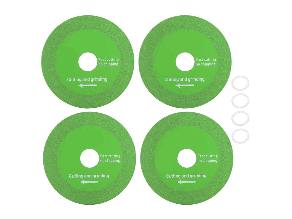 4 Peças Disco De Corte De Vidro 100x20x15x1mm Lâmina De Serra Esmeril Bronzeada Verde Negruzca Para Azulejos Pedra Jade