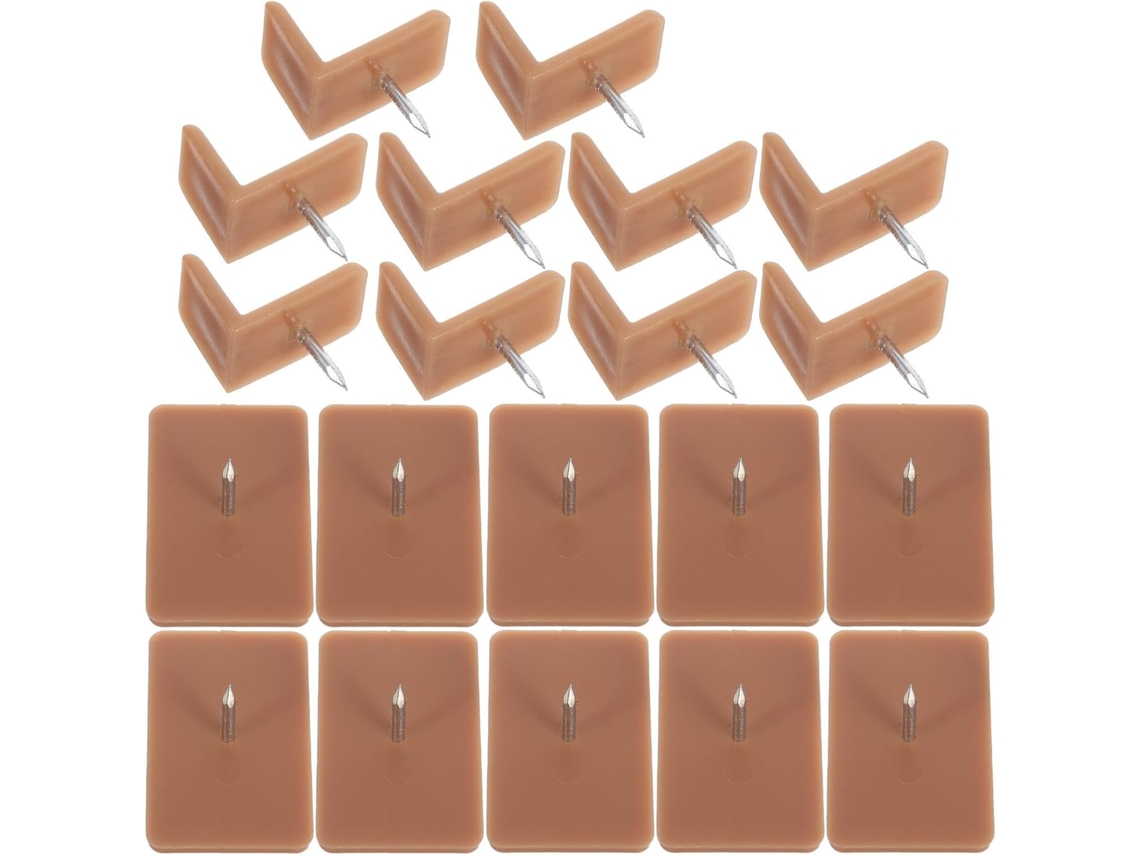 Yardenfun 20 Peças De Corrediças Para Gavetas, Pregos Para Gavetas De Cômoda, Corrediças De Plástico Em Formato Quadrado