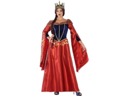 Fantasia - Angel Tomas - Rainha Medieval Pilar - Vermelho - Mulher - Ideal Para Festas Medievais E Carnaval