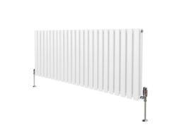 Radiador Coluna Oval Branco 600×1440 Mm Em Aço Carbono Com 6440 Btu, Revestimento Triplo E Conjunto De Válvulas