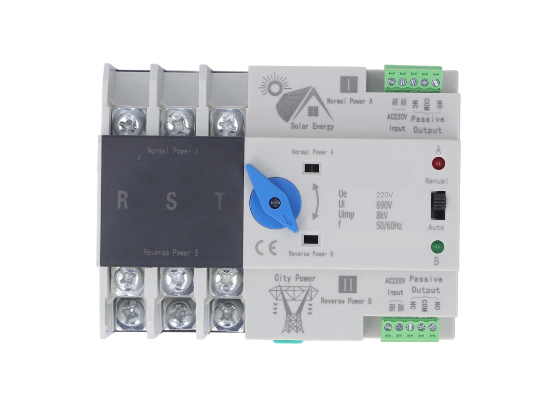Seletor de Transferência Automática 3p 63a YURU para Laboratório 220v
