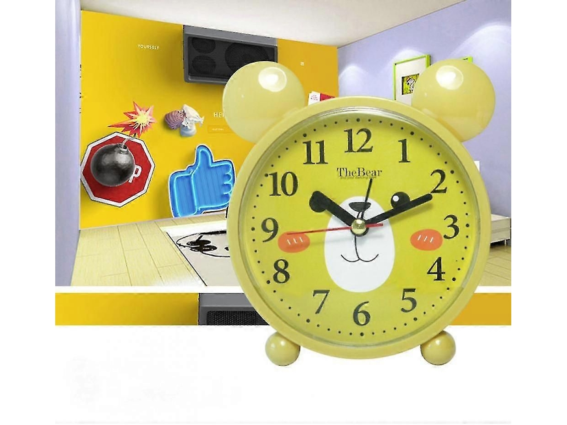 Despertador Infantil, de Desenho Animado, Ursinho, Relógio Mesa para Decoração Casa Estudantes e Crianças A906 286 GOKOCO