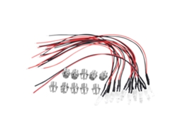 10 Peças de Lâmpadas Led 12v 8mm Pré cabeadas Constantes Super Brilhantes Transparentes À Água