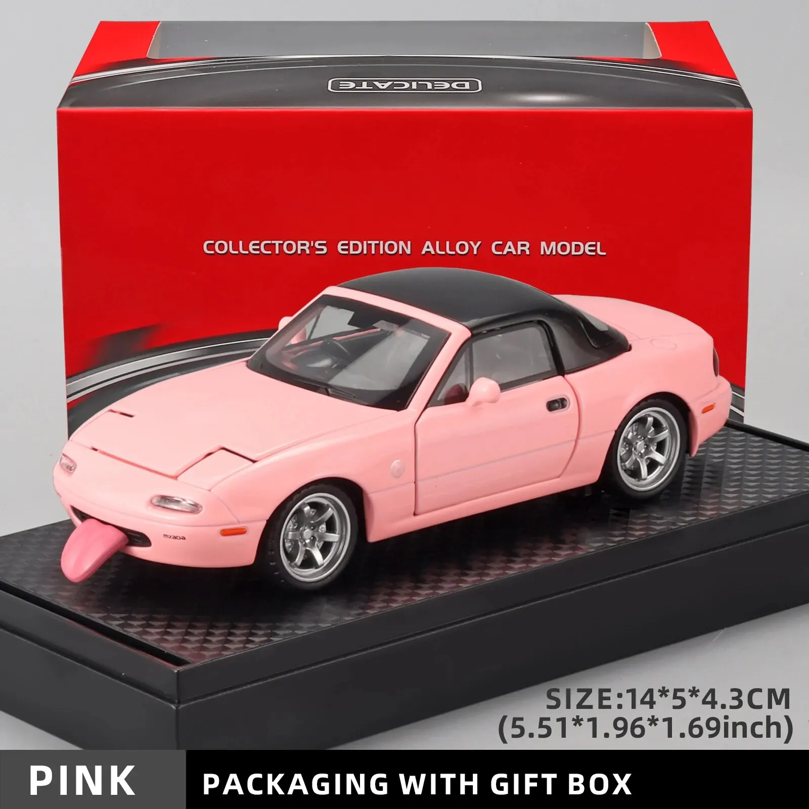 (rosa) Miniatura Do Mazda Mx-5 Na Escala 1:32