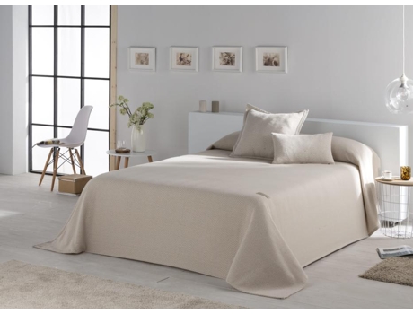 Colcha  Paines (Bege - 230 x 270 cm - 70% Algodão 30% Poliéster)