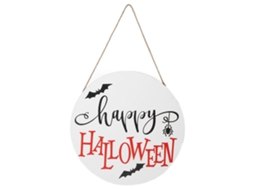 Placa de Porta de Madeira para Halloween, Decoração de Jardim LAXISCREED