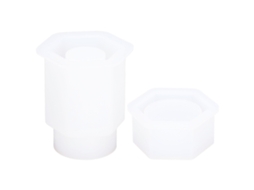 Moldura de Silicone Hexagonal Macia para Caixa de Armazenamento Diy