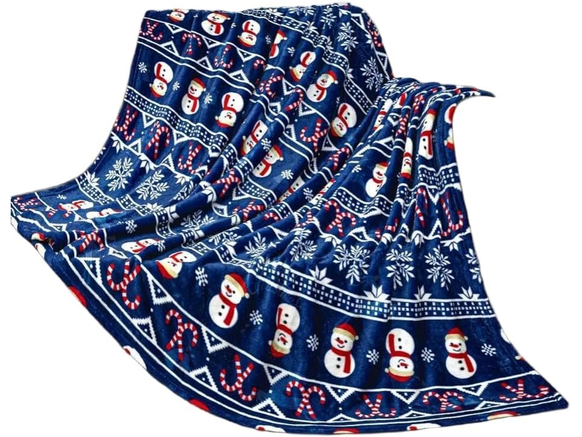 Manta de Flanela Xadrez Preta e Vermelha Syjym Quente Macia para o Natal Decoração Presente, Macio, Quente,