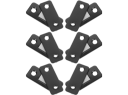 Conjunto De 12 Fechos Magnéticos Para Portas Armário, Em Aço Inoxidável Preto