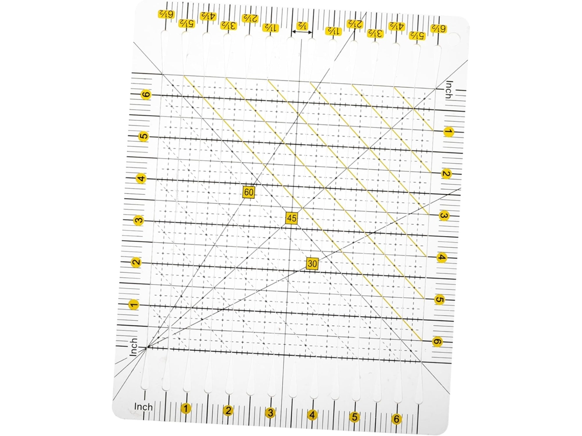 Régua Transparente Para Patchwork, Corte E Medição, Ferramenta De Costura Multifuncional Adequada