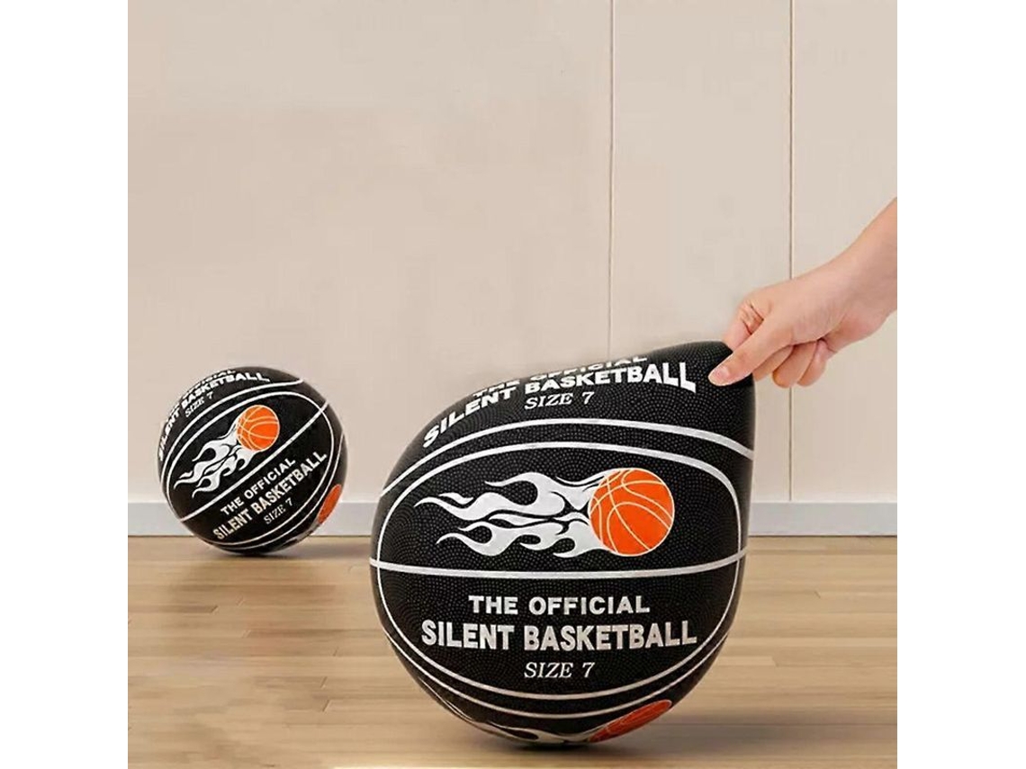 Balón De Basquetebol Silencioso Handleshh Espuma Interior 24cm Preto Tamanho 7 24 Cm Bola Preta Número 7