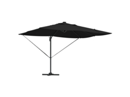 Conjunto 1 Guarda-sol Cantilever Vidaxl Preto Poliéster (352 X 251 X 265 Cm)