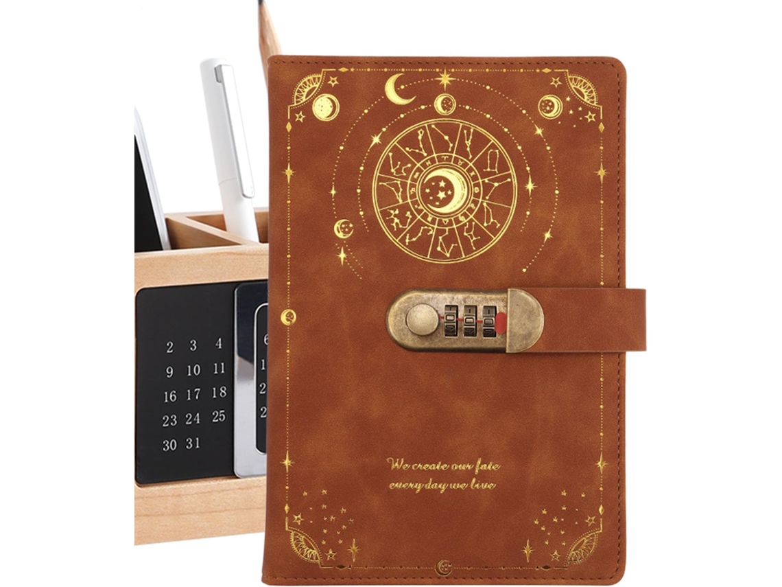 Caderno Com Cadeado - Caderno A5 Para Anotações, Diário Para Registrar Pensamentos