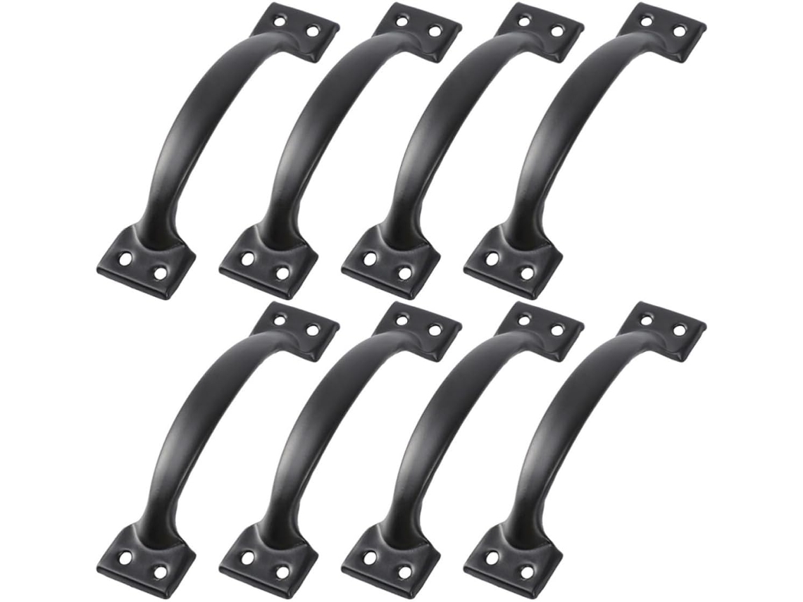 Puxadores De Gaveta Magiclulu Em Formato Bola, 12 Puxadores De Gaveta Em Ferro Preto Estilo Retrô, Design Confortável E