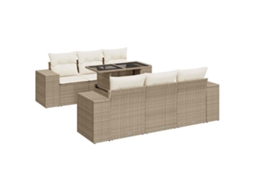 Garden Sofa Set, Garden Sofa Sets Vidaxl Bege Rattan / Vime (n/a)