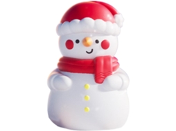 Luminária LED Boneco De Neve, decoração aconchegante para festas de inverno.