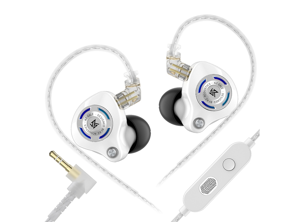 FONE DE OUVIDO INTRA AURICULAR MDUG com Graves metálicos para Jogos (3,5 Mm, branco)
