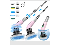 Escova de Limpeza 9 em 1 com 9 Cabeças CZHHMART (rosa)