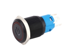 Laxiscreed Interruptor De Metal Com Led, Self-lock, Proteção Ip65, Ideal Para Uso Externo Ou À Prova D'água