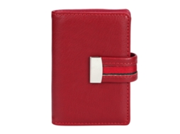 Porta cartões RFID de Couro PU Vermelho S/MARCA