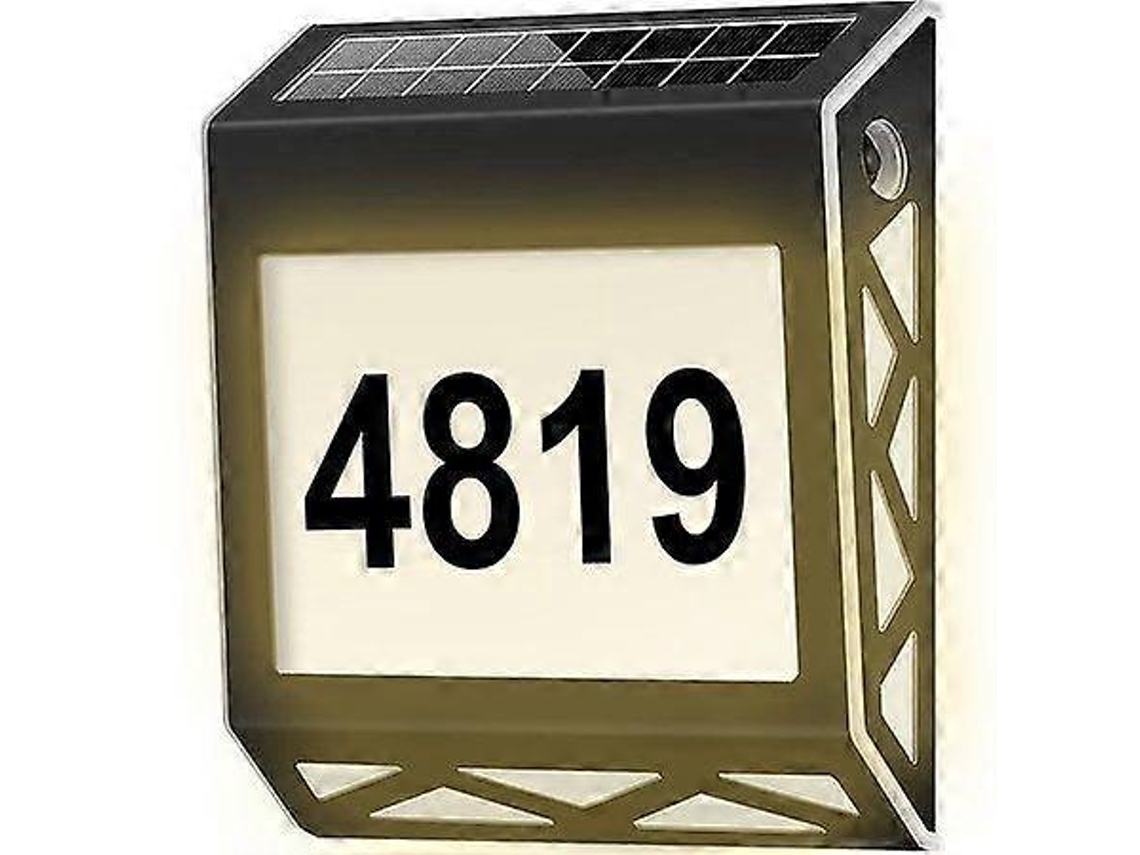 Placa De Endereço E Números De Casas Alimentados Por Energia Solar Olysi Shop