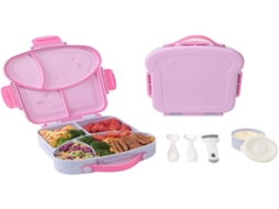 Lurelia Lancheira Bento, 60 Ml, 4 Compartimentos, Com Isolamento Térmico, Reutilizável, Fácil De Limpar, Grande Capacidade