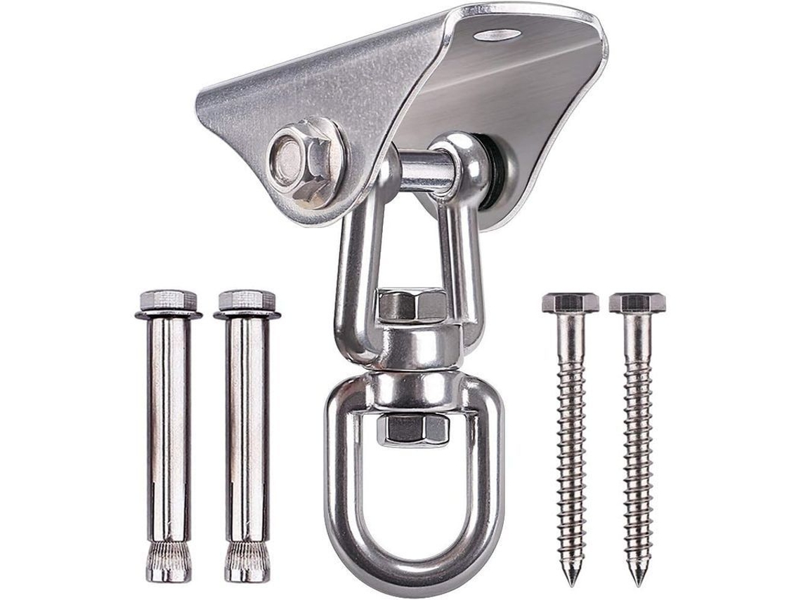 Suporte Giratório 360° Para Pendurar Com Capacidade De 1000 Lb, Gancho Resistente Com 4 Parafusos Para Telhados De Concreto