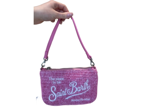 Mala De Mão De Mulher Saint Barth Borse Ráfia Rosa (tamanho Único)