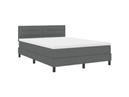 Conjunto 1 Cama Box Vidaxl Cinzento Tecido (160 X 200 Cm)