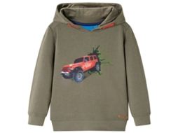 Sweatshirt Com Capuz Para Criança Cor Caqui 104