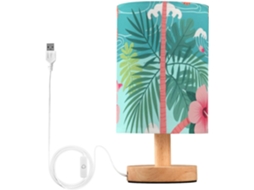 Luminária de leitura Yuiboo para espaços pequenos, lanterna de cabeça com cavalos e hibisco para crianças.