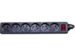 Extensão Elétrica DEXLAN 573371 (6 tomadas - 4 m - Preto)