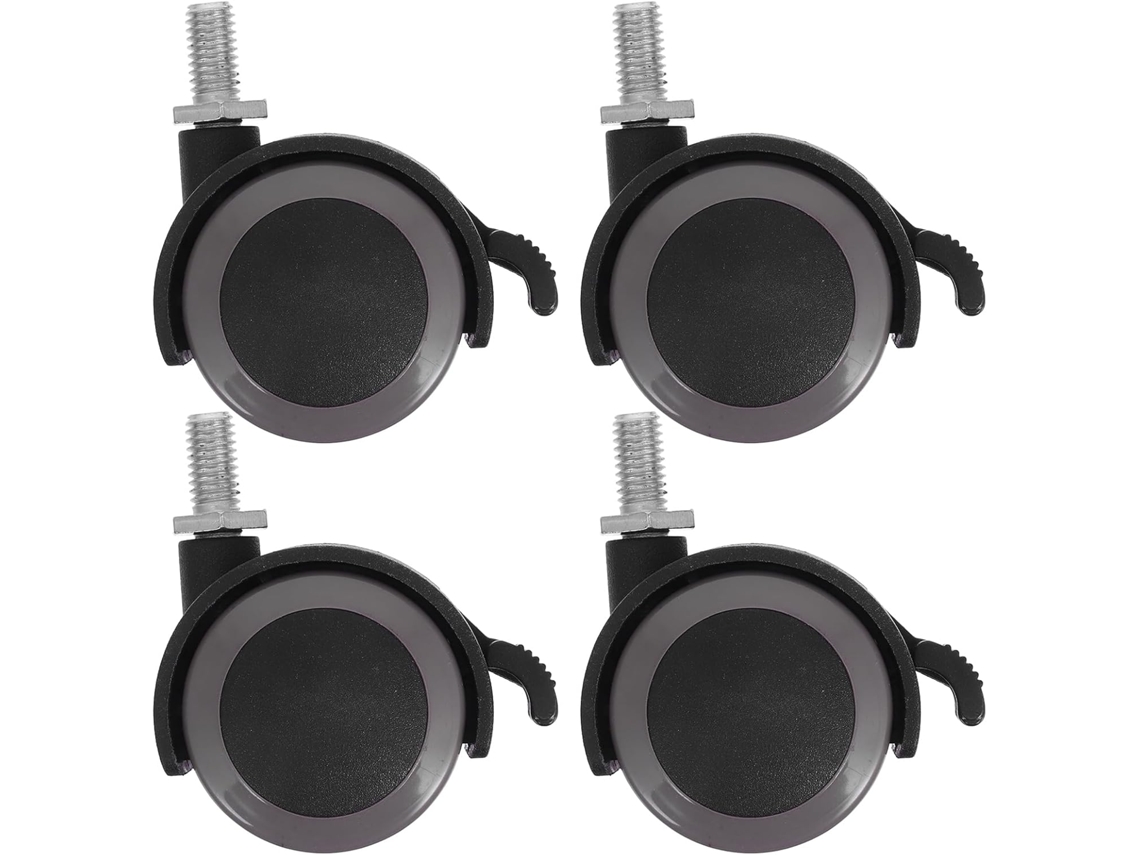 Hemobllo 4 Rodízios De Substituição Com Soquete M8 X 15mm, Rodas Aço