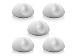 Conjunto De 5 Presilhas Para Cabos, Organizador De Cabos Para Até 8mm(branco)