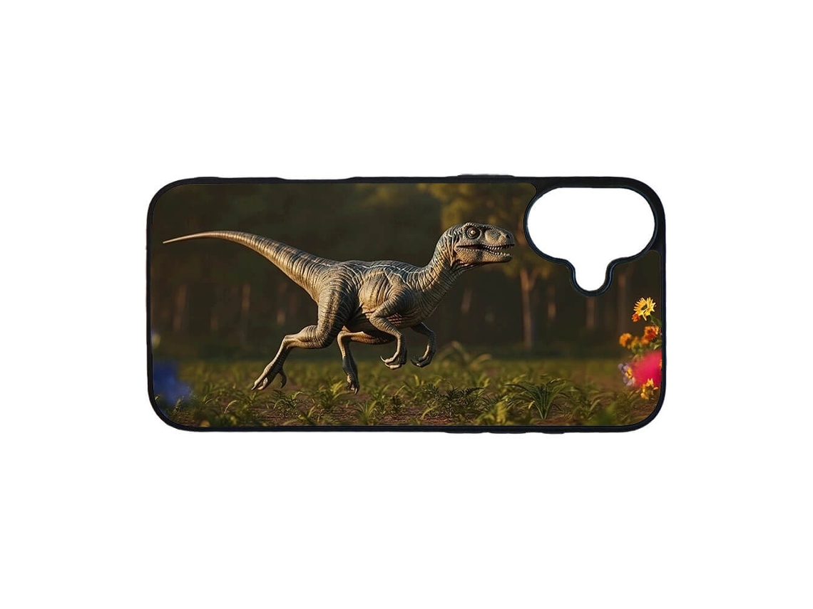 Capa Para Iphone 17 Com Estampa De Velociraptor, Um Dinossauro.