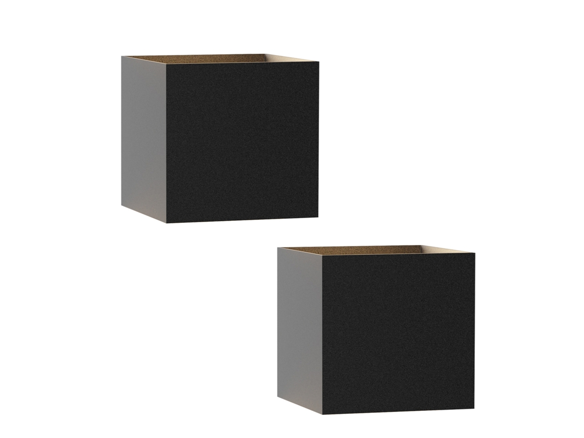 Led Luz de Parede Exterior Conjunto de 2 Luz de Parede Exterior Interior para Baixo Iluminação Exterior Preto Moderno Ip65 NETTLIFE