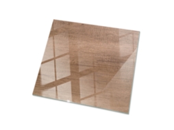 Tampo De Vidro Quadrado Espelharte (60x60 Cm - Padrão De Madeira Natural - Marrom)