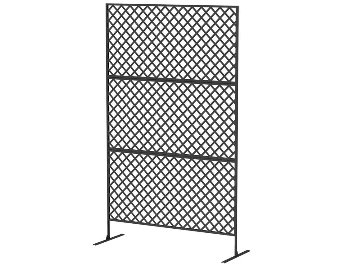 Divisor Externo. Tela Metálica para o Terraço. Varanda. Jardim. Trilos tentáculos Autossustentáveis. Aço. Preto