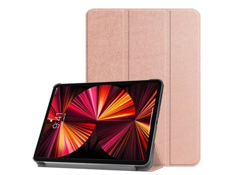 Capa Tripla de Couro Ecológico ILIKE Samsung A9 Plus 11'' X210 Wi-Fi / X215 Lte / X216 5G Ouro Rosa