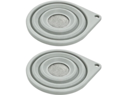 Funil Compacto De Silicone Com Tela Aço Inoxidável Para Café, Chá E Bebidas Mistas, Funil Peneira Multiuso Para Cozinha